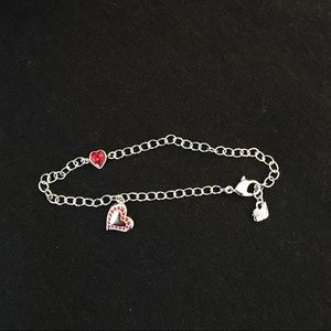 nwot swarovski heart truth crystal charm bracelet